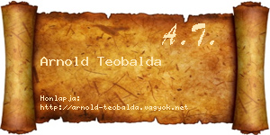 Arnold Teobalda névjegykártya